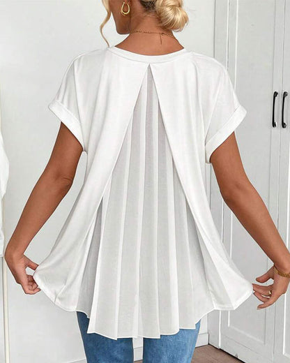 Top Damen | Elegant & Einzigartig mit Plissee-Rücken