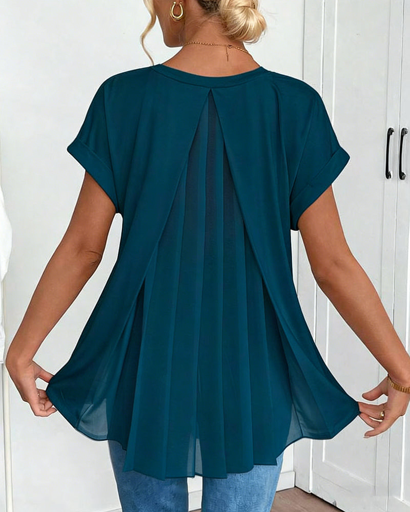 Top Damen | Elegant & Einzigartig mit Plissee-Rücken