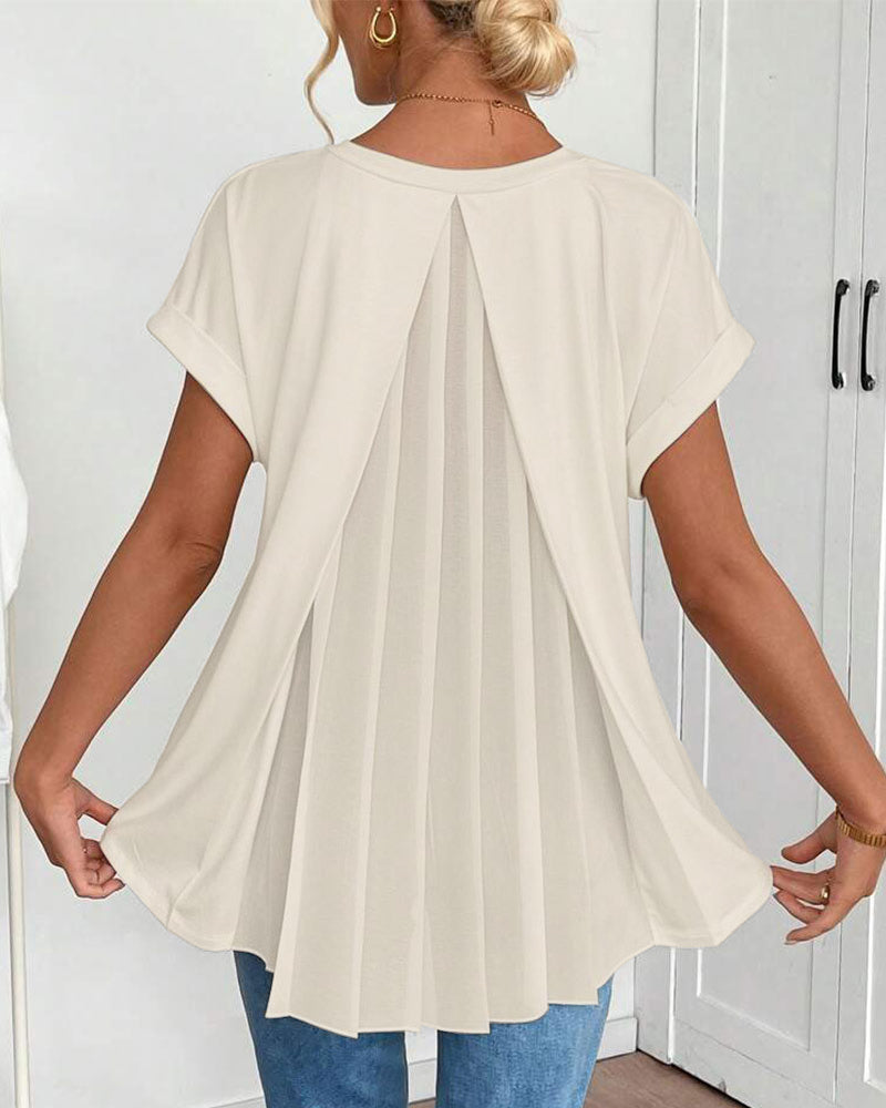 Top Damen | Elegant & Einzigartig mit Plissee-Rücken