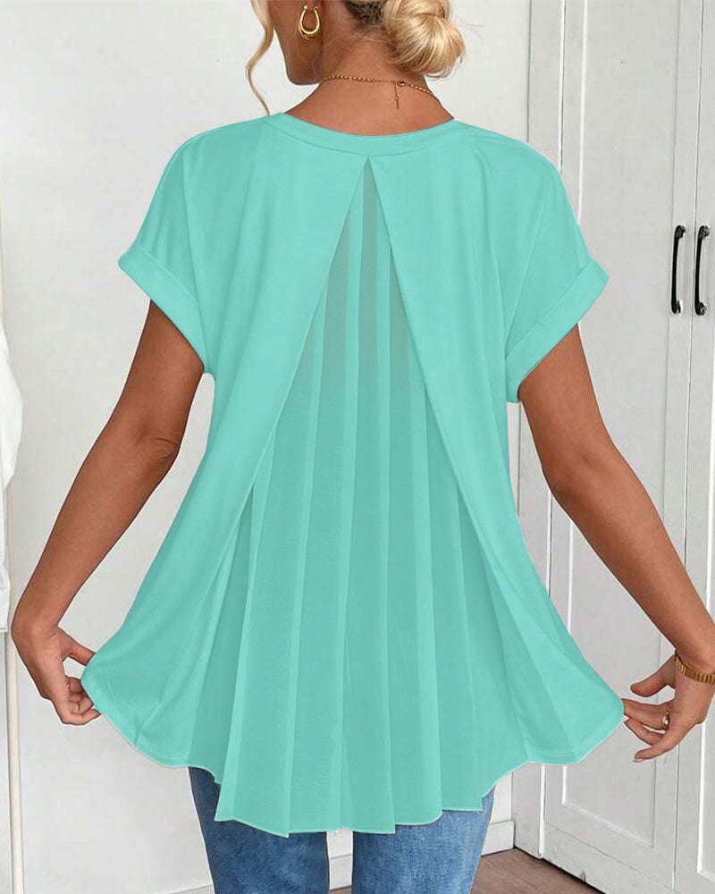 Top Damen | Elegant & Einzigartig mit Plissee-Rücken