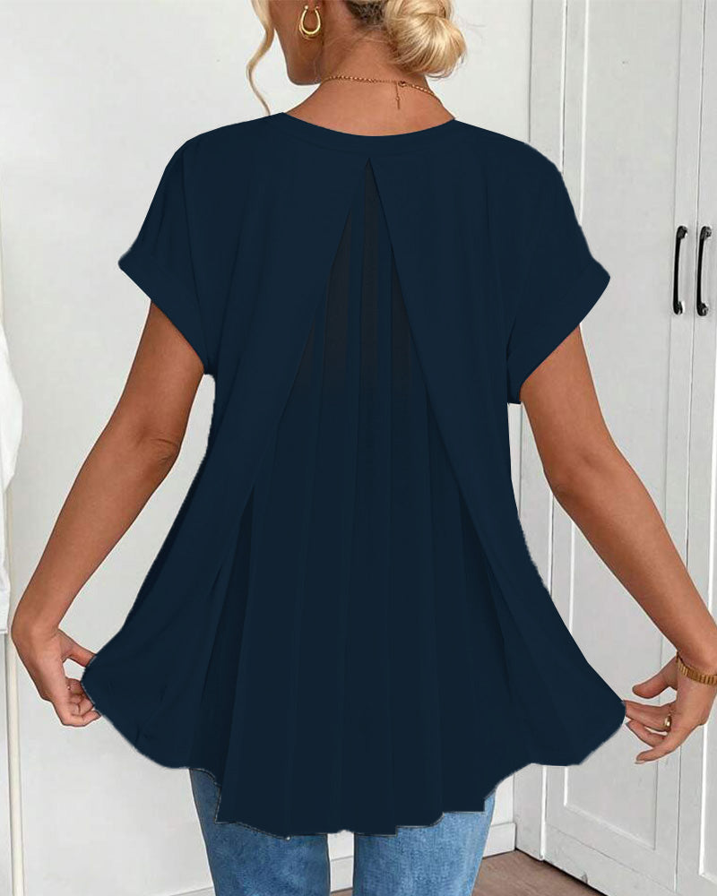 Top Damen | Elegant & Einzigartig mit Plissee-Rücken