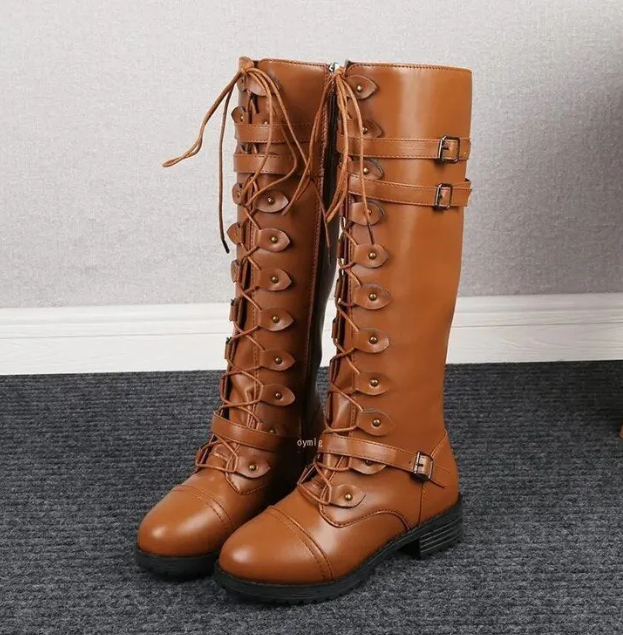 Lulu - Retro-Schnürstiefel mit Schnalle 2