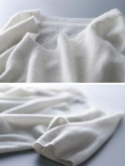 Luxuriöser, weicher Kaschmirpullover mit V-Ausschnitt für Damen 9