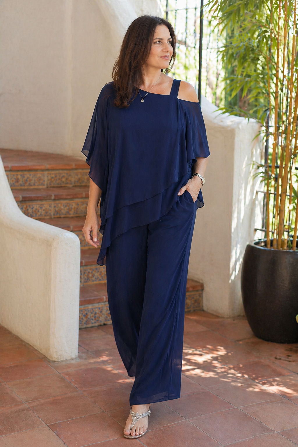 Zweiteiler Damen Sommer | Elegantes Chiffon-Design & Festlicher Look