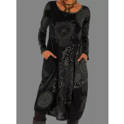 Damen Winterkleid Midi Figurschmeichelnd Warm Atmungsaktiv 1