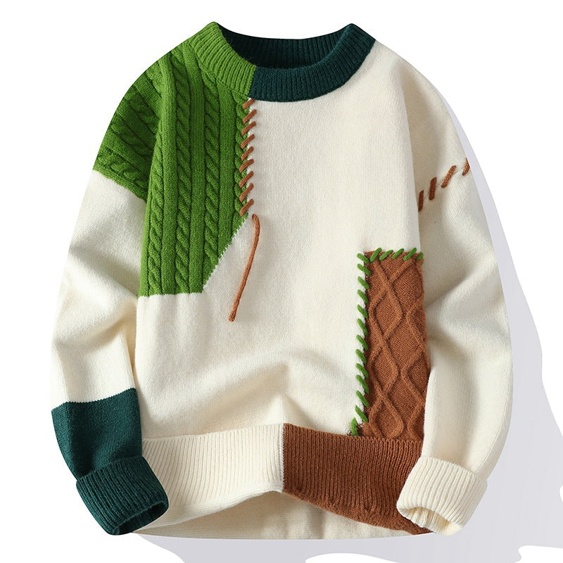 Strickpullover Herren | Cable-Knit & Kontrastnähte 3