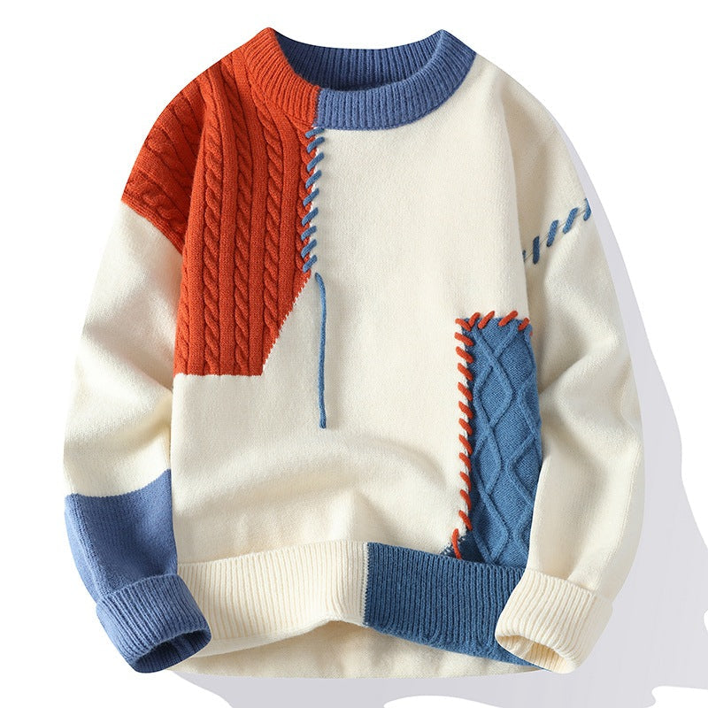 Strickpullover Herren | Cable-Knit & Kontrastnähte 1