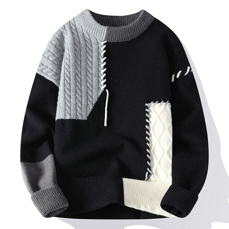 Strickpullover Herren | Cable-Knit & Kontrastnähte 4