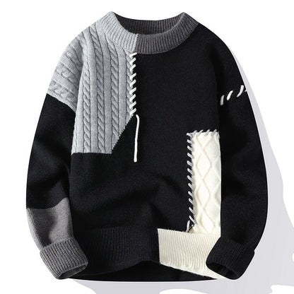 Strickpullover Herren | Cable-Knit & Kontrastnähte 4