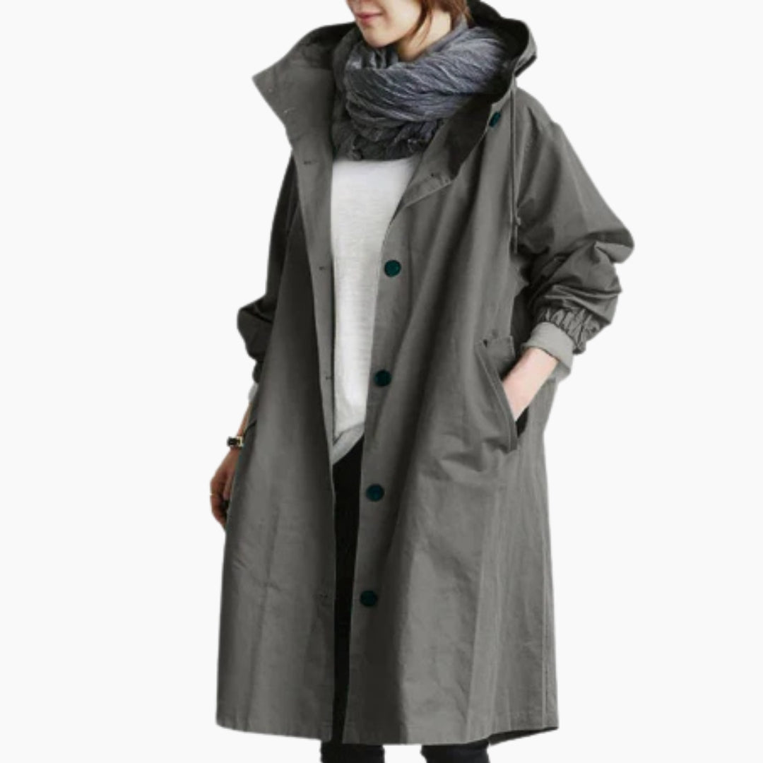 Mantel Damen Lang | Mit Knopfleiste 2