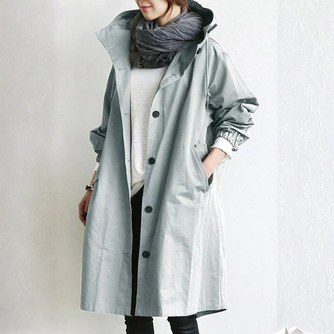 Mantel Damen Lang | Mit Knopfleiste 8