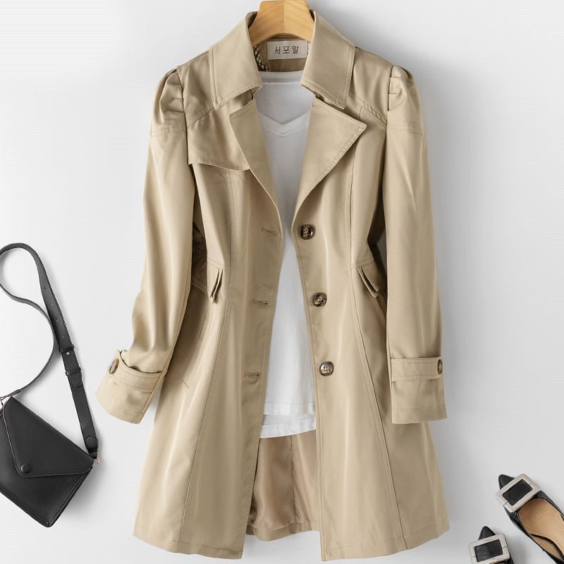 Mantel Damen | Reverskragen & Tailliert Elegant