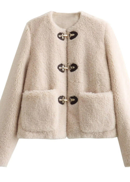 Mantel Damen | Teddy-Optik & Knebelverschluss