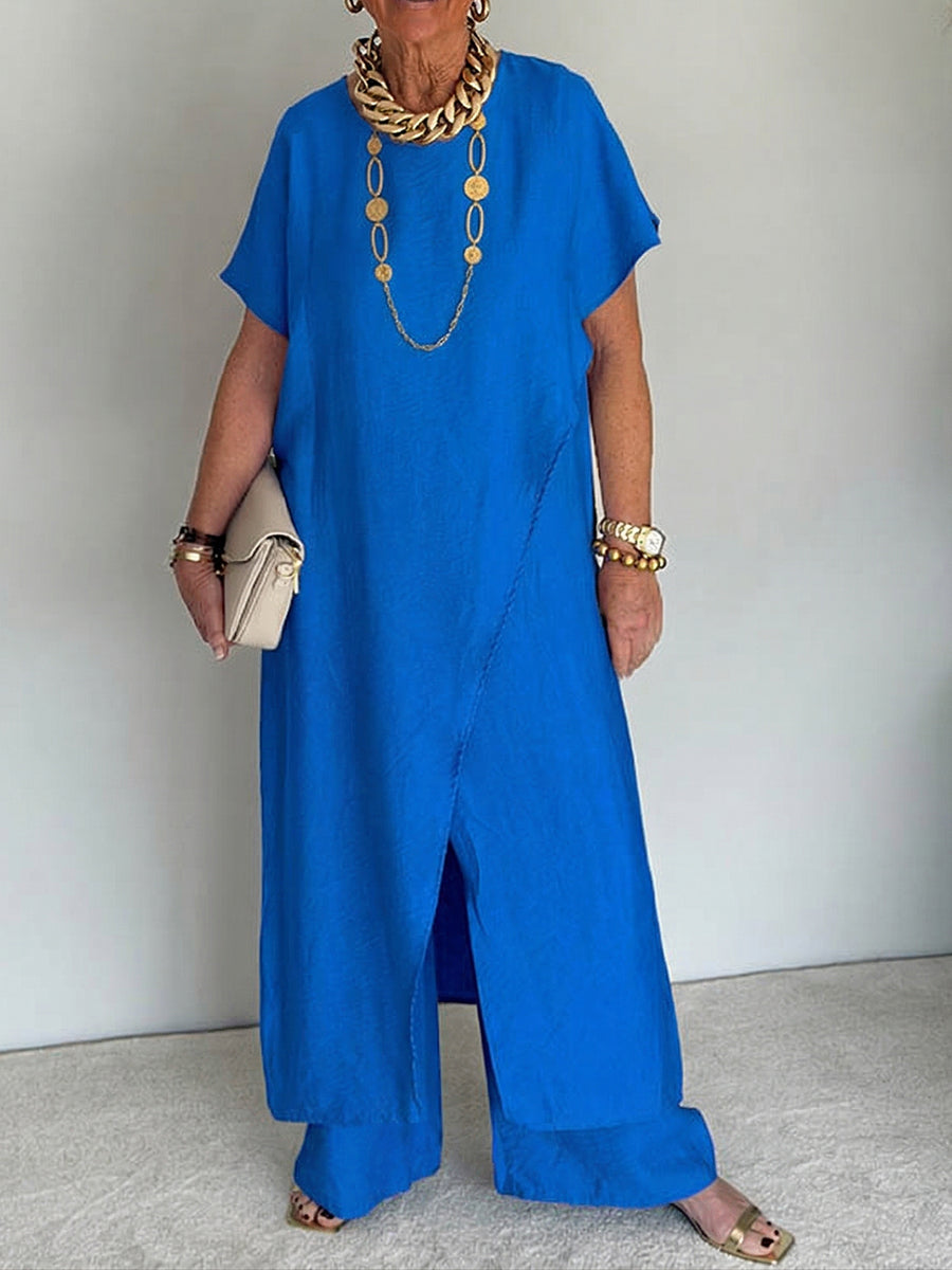 Maxi Kleid Damen | Fließend-eleganter Zweiteiler