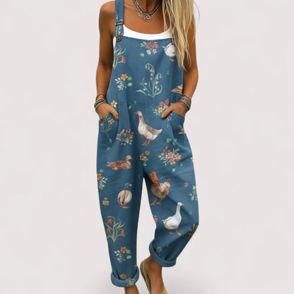 Overall Jumpsuit Damen | Floraler Print & Lässiger Schnitt