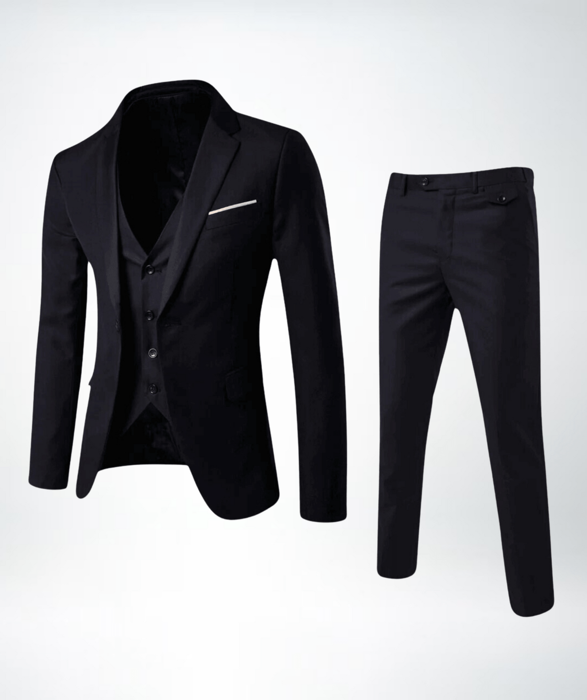 Herren Businessanzug 3-Teilig Sakko Weste Hose Formell 2