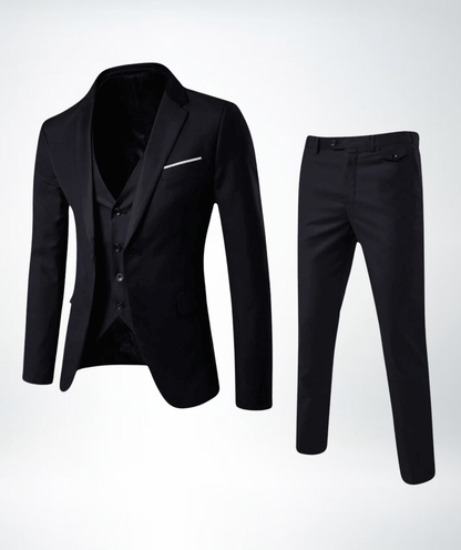 Herren Businessanzug 3-Teilig Sakko Weste Hose Formell 2