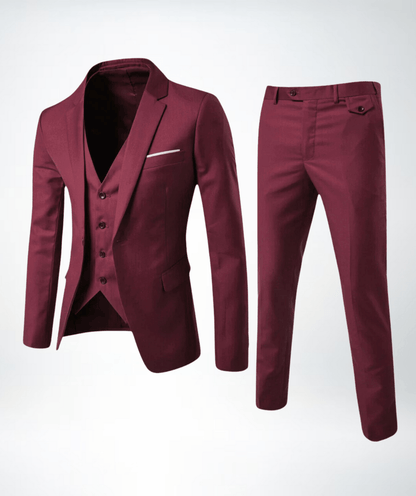 Herren Businessanzug 3-Teilig Sakko Weste Hose Formell 4