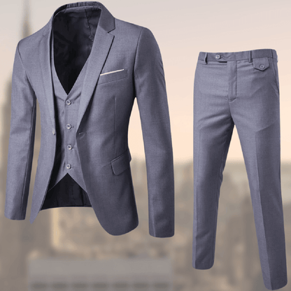 Herren Businessanzug 3-Teilig Sakko Weste Hose Formell 6
