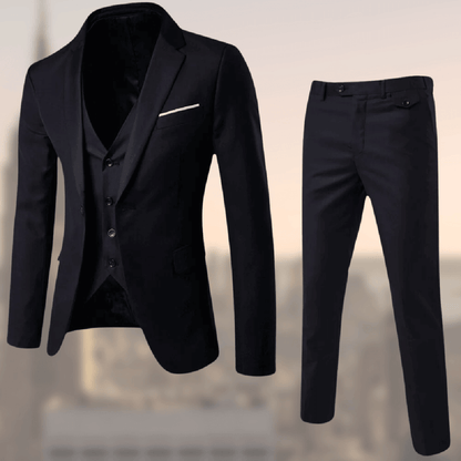 Herren Businessanzug 3-Teilig Sakko Weste Hose Formell 7