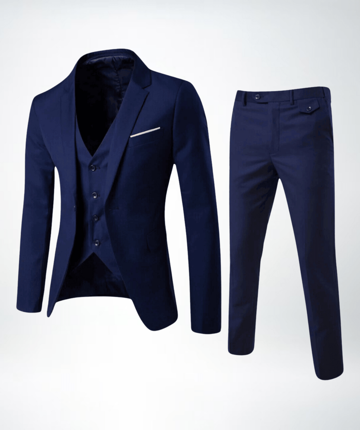 Herren Businessanzug 3-Teilig Sakko Weste Hose Formell 1