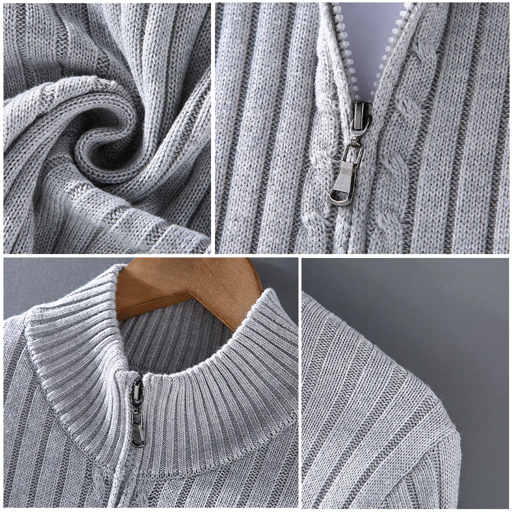 Merino Strickjacke mit Reißverschluss: Zeitloser Komfort & Stil 2