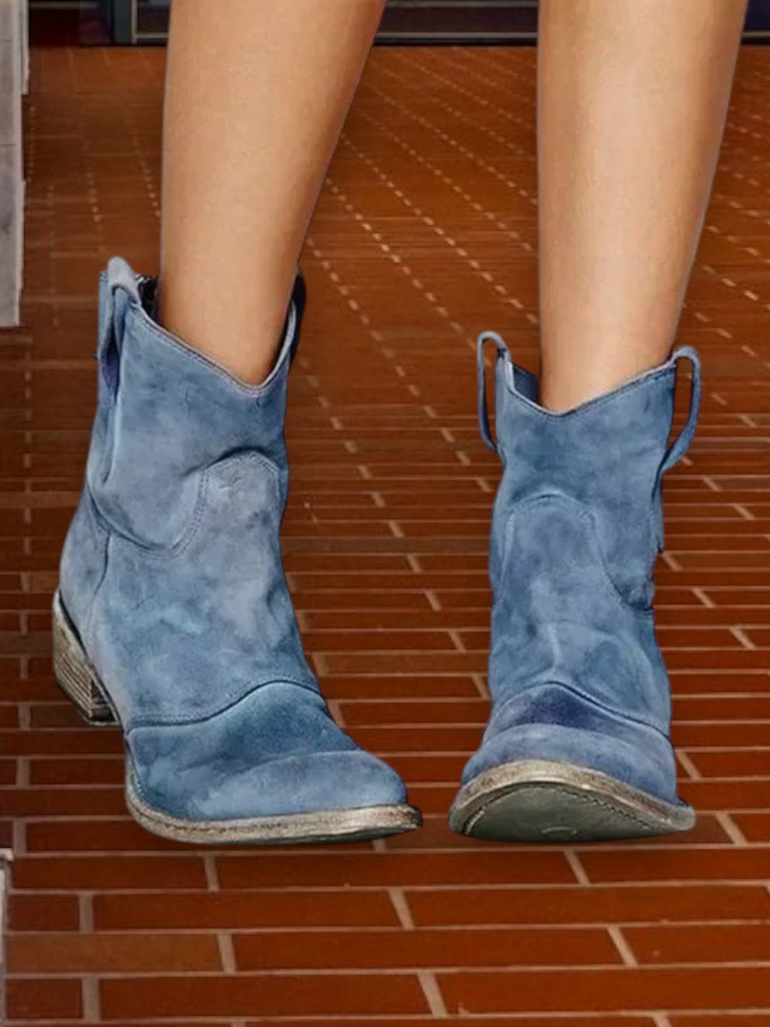 Mia | Vintage Cowboy Knöchelstiefel aus hochwertigem Leder für Damen