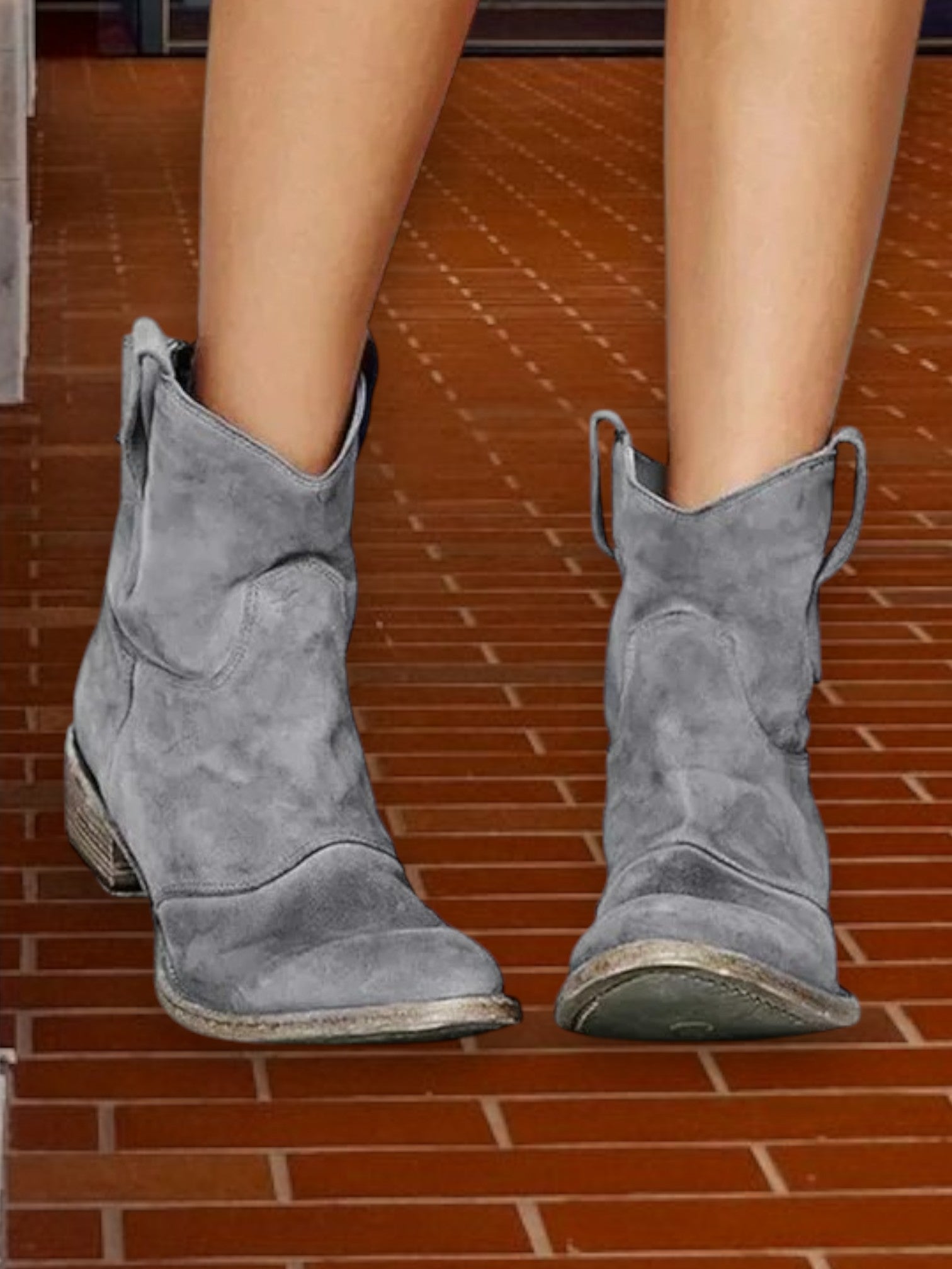 Mia | Vintage Cowboy Knöchelstiefel aus hochwertigem Leder für Damen