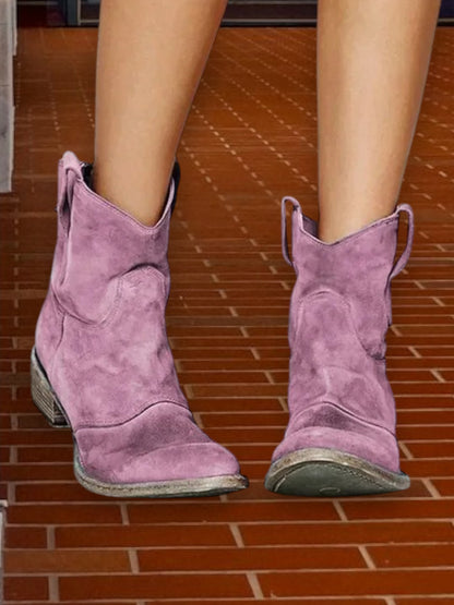 Mia | Vintage Cowboy Knöchelstiefel aus hochwertigem Leder für Damen