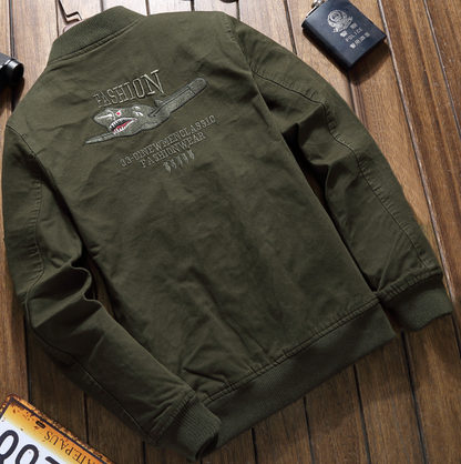 Militärjacke für Herren | Strapazierfähiges Design mit Aufnähern