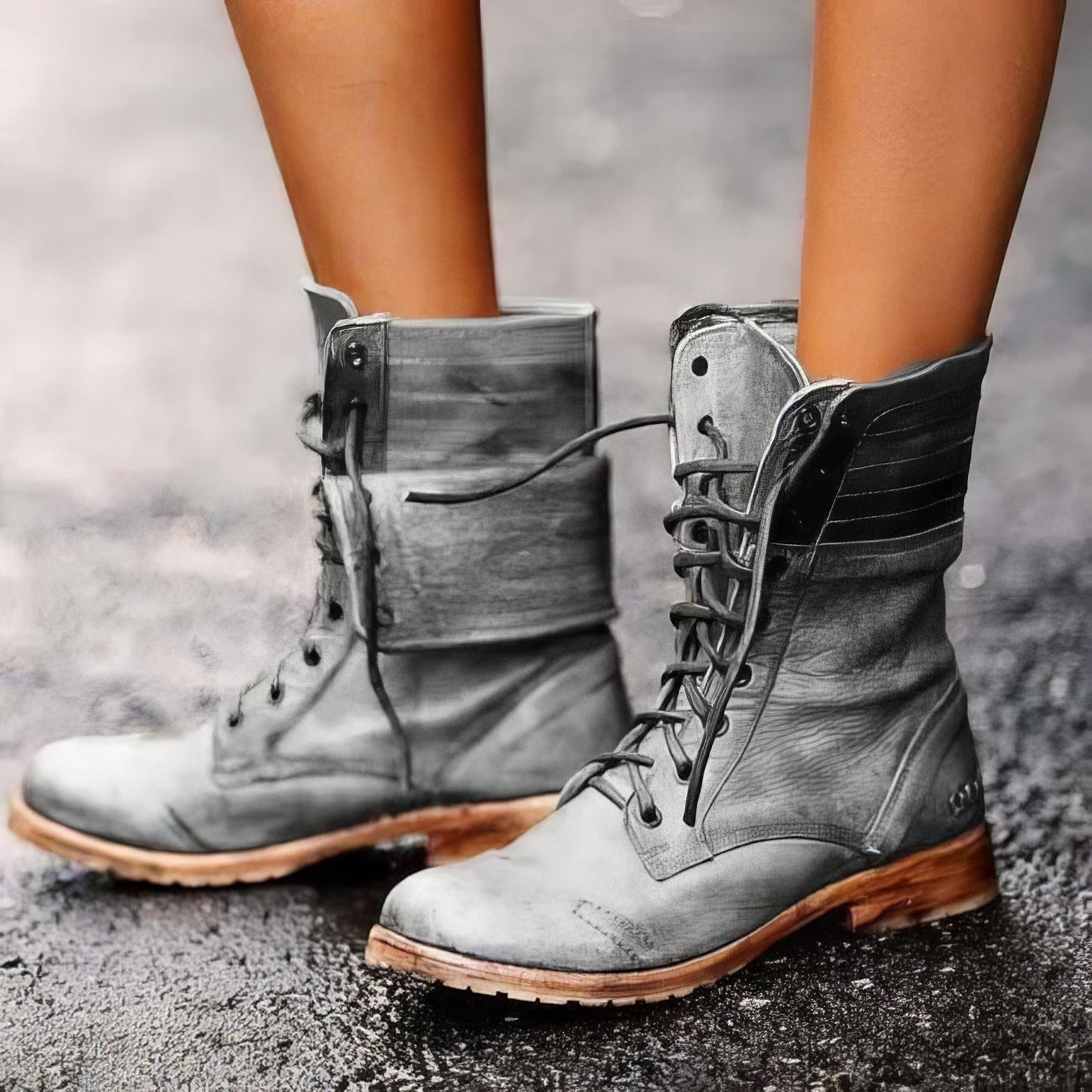 ModeParisienne® Birgit – Zeitlose und gemütliche Retro-Lederstiefel