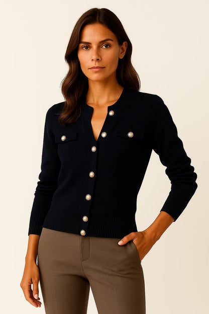 Moderner gemütlicher Cardigan mit langen Ärmeln 7
