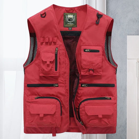 Sommer Weste Herren | Multi-Pocket Outdoor Weste
