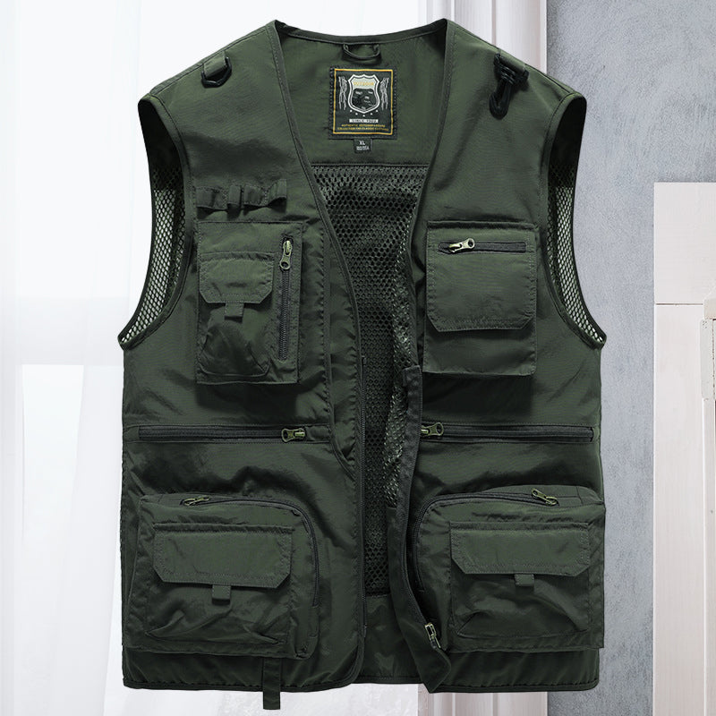 Sommer Weste Herren | Multi-Pocket Outdoor Weste
