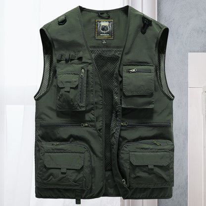 Sommer Weste Herren | Multi-Pocket Outdoor Weste