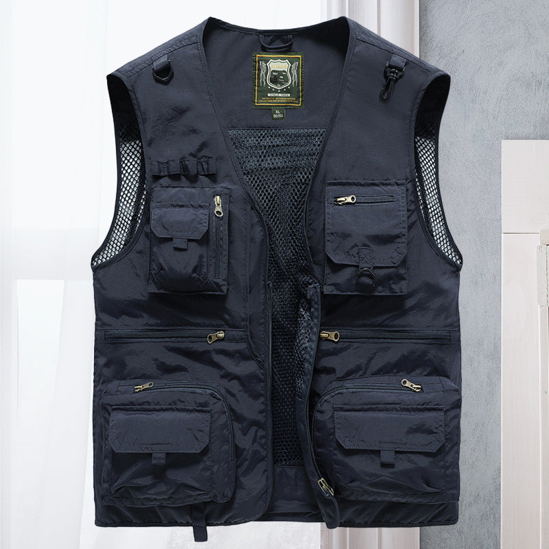 Sommer Weste Herren | Multi-Pocket Outdoor Weste