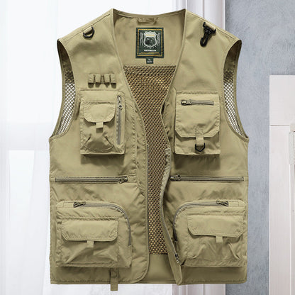 Sommer Weste Herren | Multi-Pocket Outdoor Weste