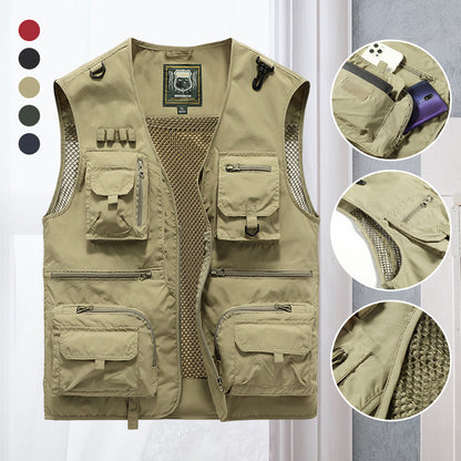 Sommer Weste Herren | Multi-Pocket Outdoor Weste