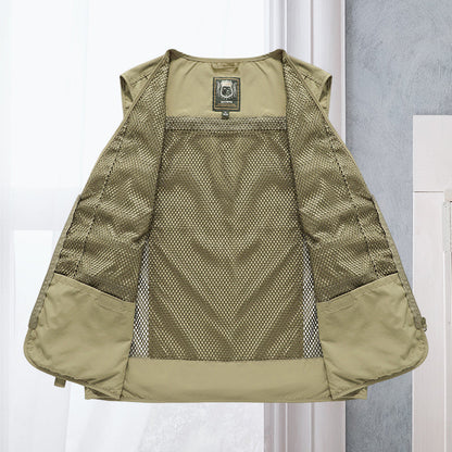 Sommer Weste Herren | Multi-Pocket Outdoor Weste