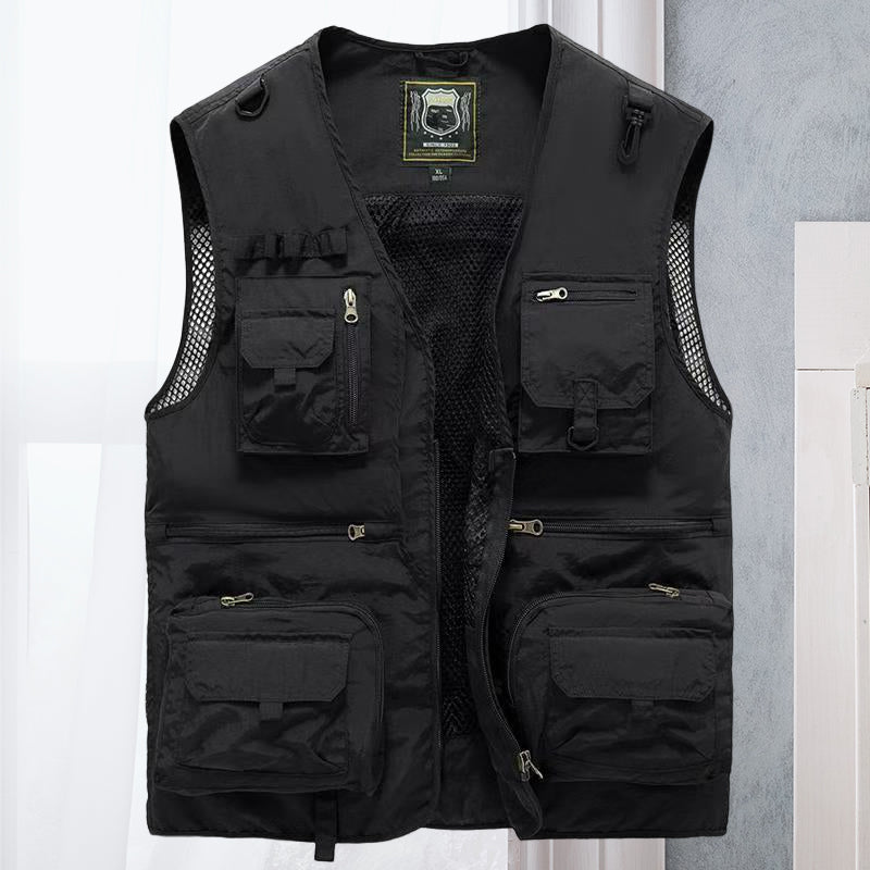 Sommer Weste Herren | Multi-Pocket Outdoor Weste