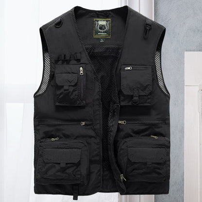 Sommer Weste Herren | Multi-Pocket Outdoor Weste
