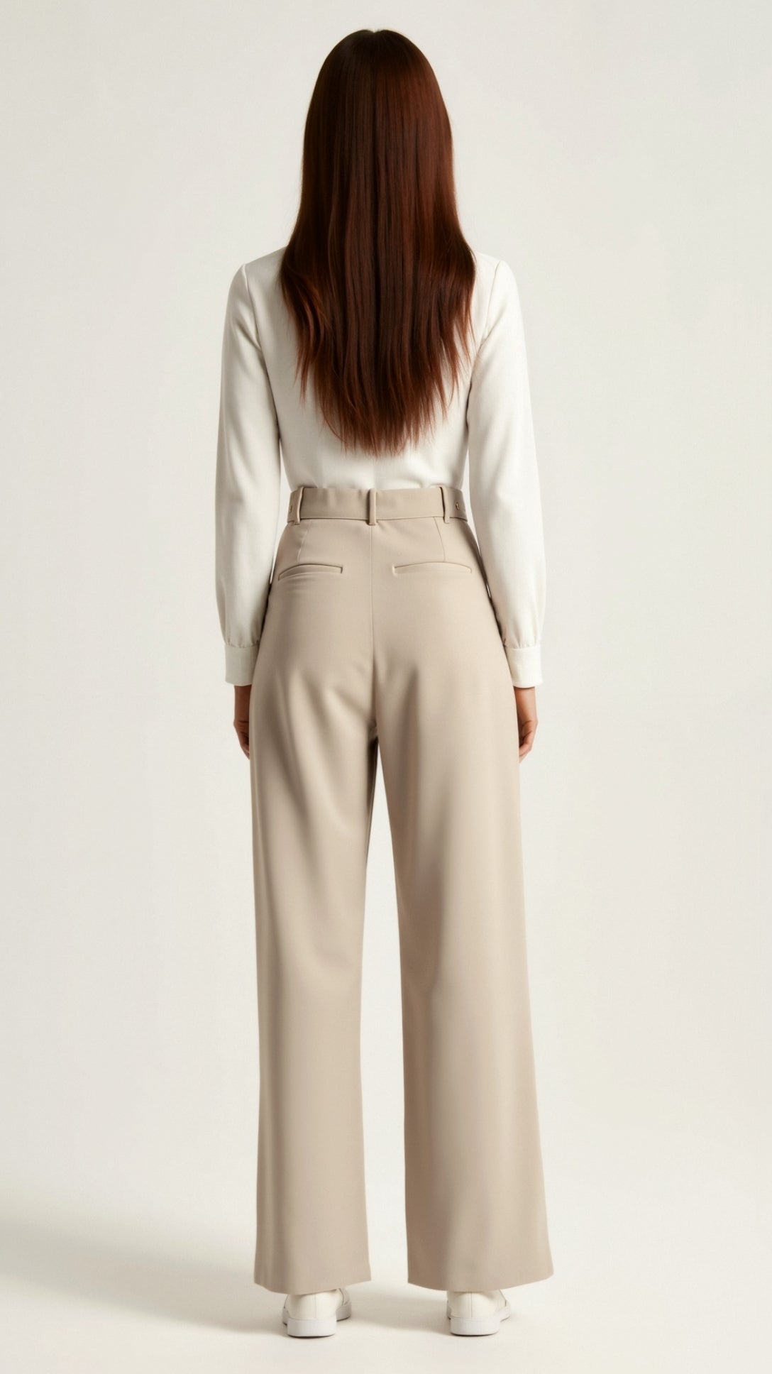 Natascha | Damen Frühjahrs Hochtaillierte Weite Hose 3