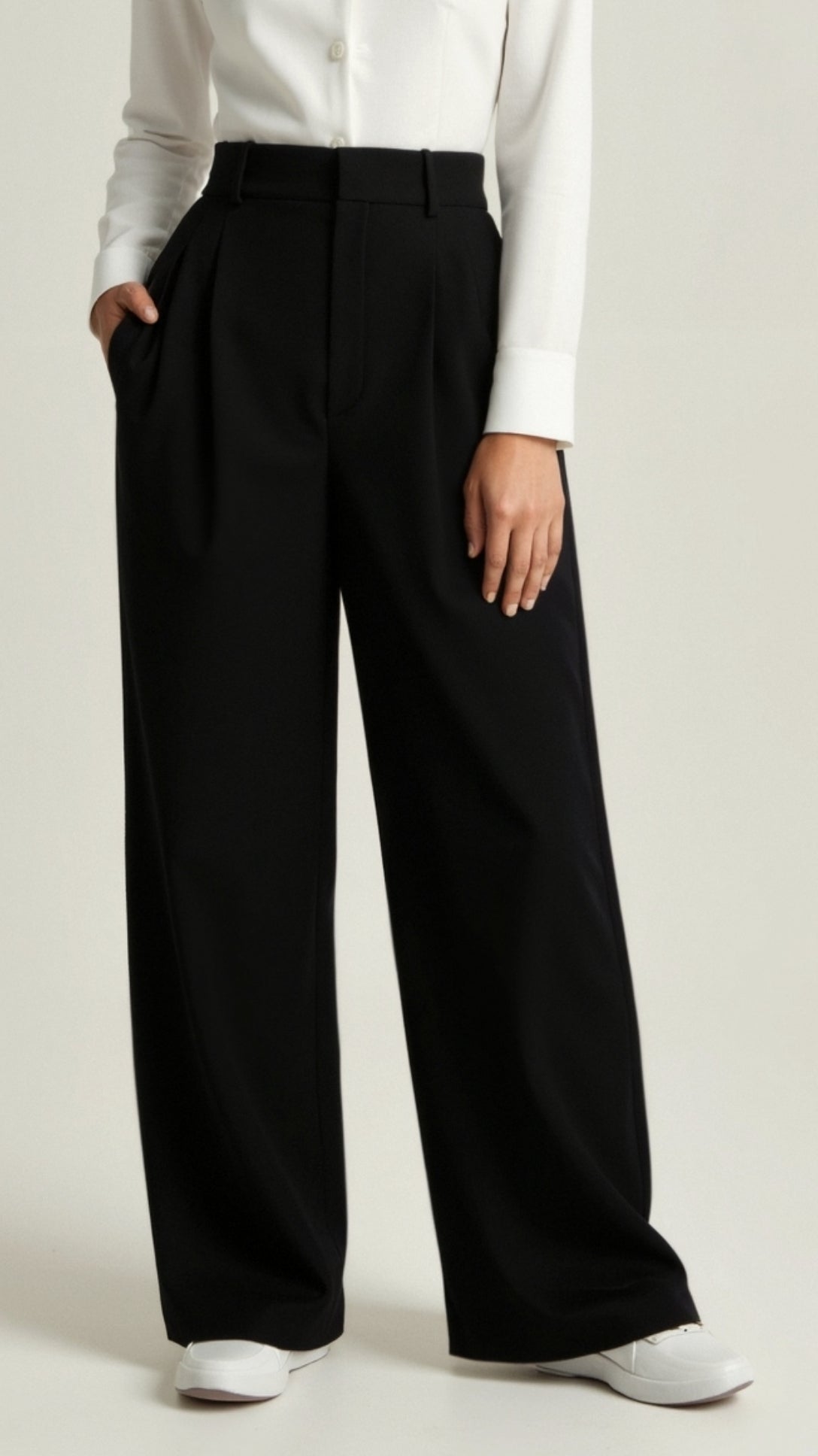 Natascha | Damen Frühjahrs Hochtaillierte Weite Hose 5