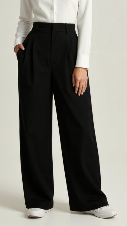 Natascha | Damen Frühjahrs Hochtaillierte Weite Hose 5