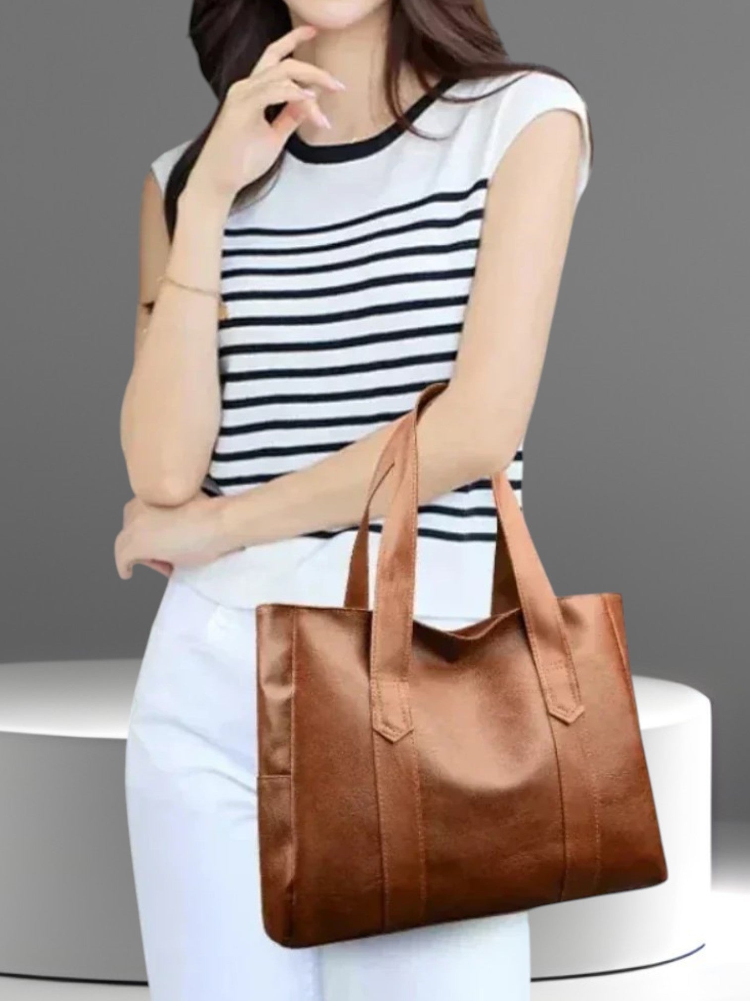 Nora | Minimalistische Umhängetasche Damen aus weichem Leder, handgefertigt, elegantes Design, vielseitig einsetzbar