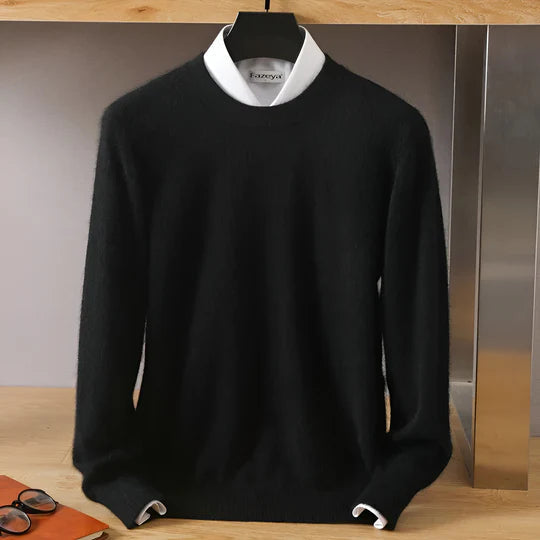 O-Ausschnitt Kaschmirpullover für Herren | Leicht