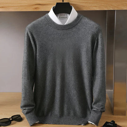 O-Ausschnitt Kaschmirpullover für Herren | Leicht
