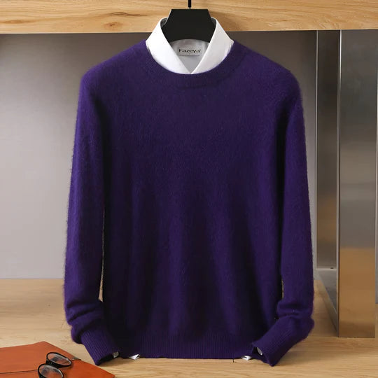 O-Ausschnitt Kaschmirpullover für Herren | Leicht