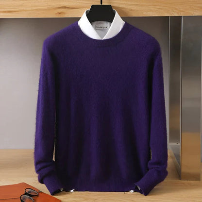 O-Ausschnitt Kaschmirpullover für Herren | Leicht