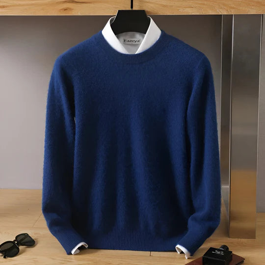 O-Ausschnitt Kaschmirpullover für Herren | Leicht